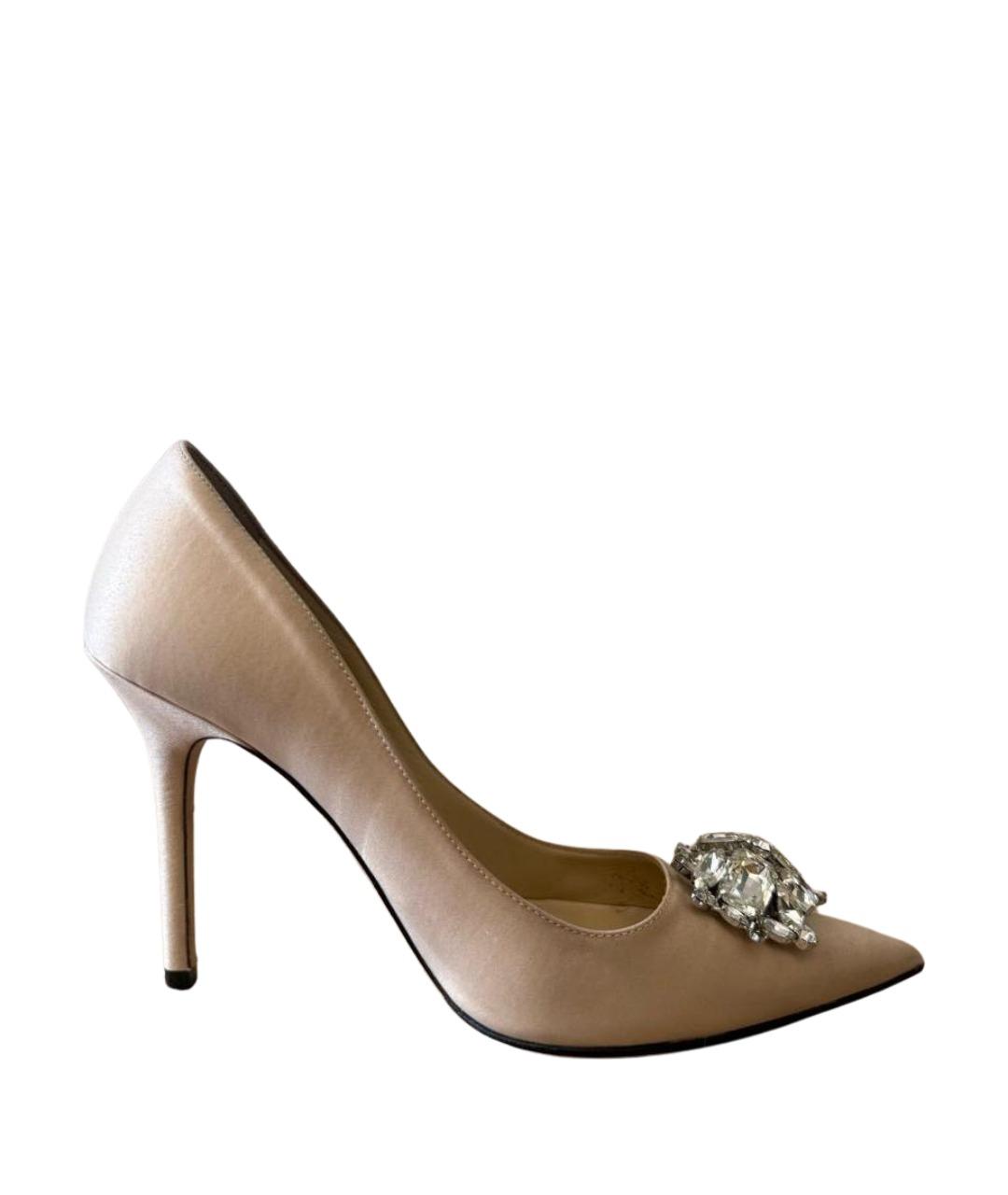 JIMMY CHOO Бежевые текстильные туфли, фото 1