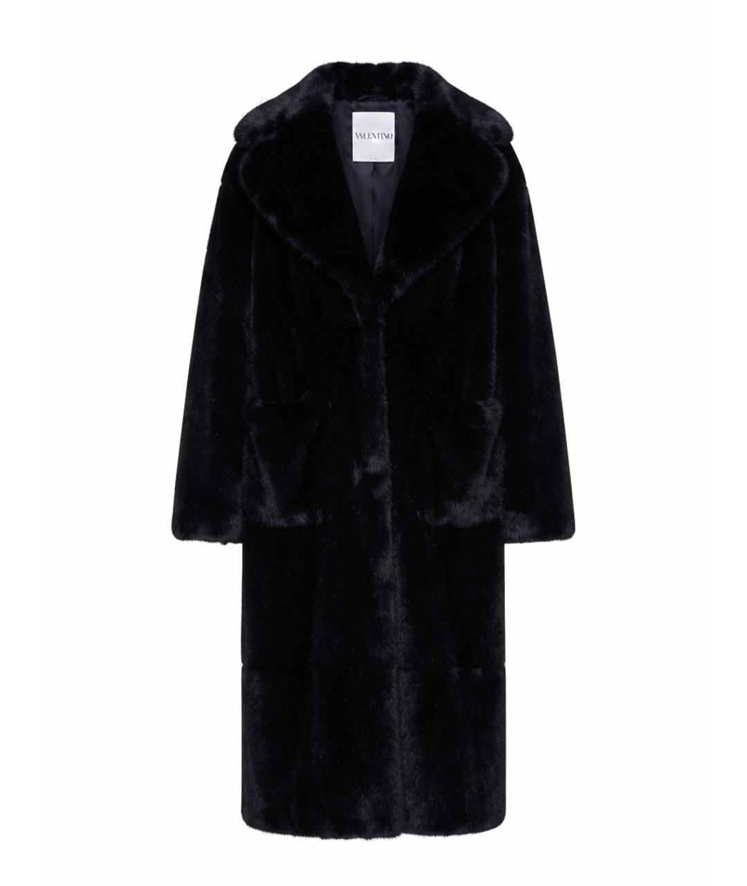 VALENTINO Черная меховая шуба, фото 4