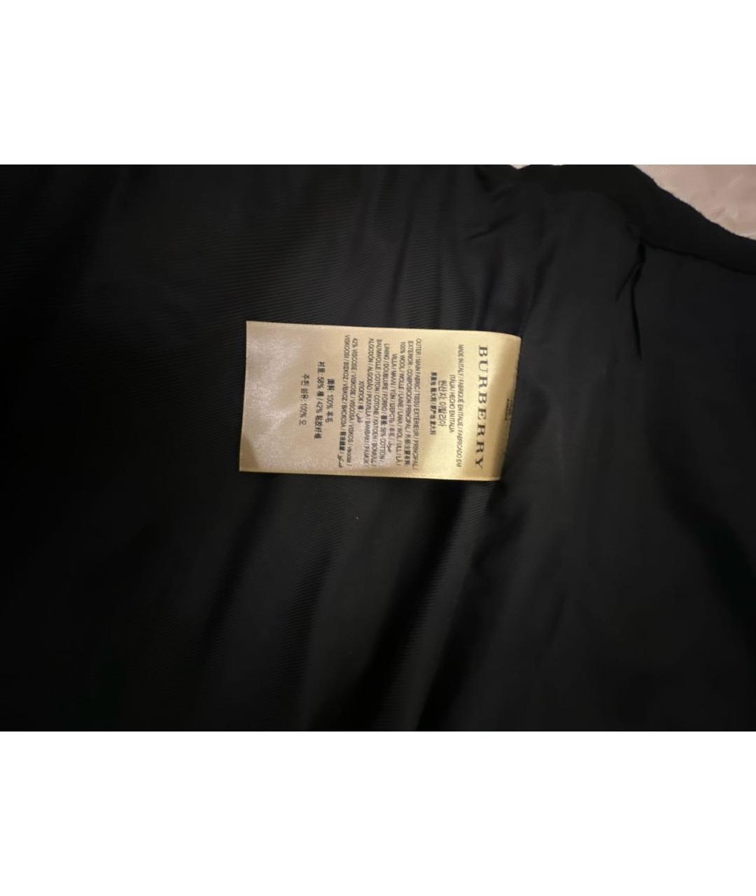 BURBERRY Черная шерстяная юбка миди, фото 3