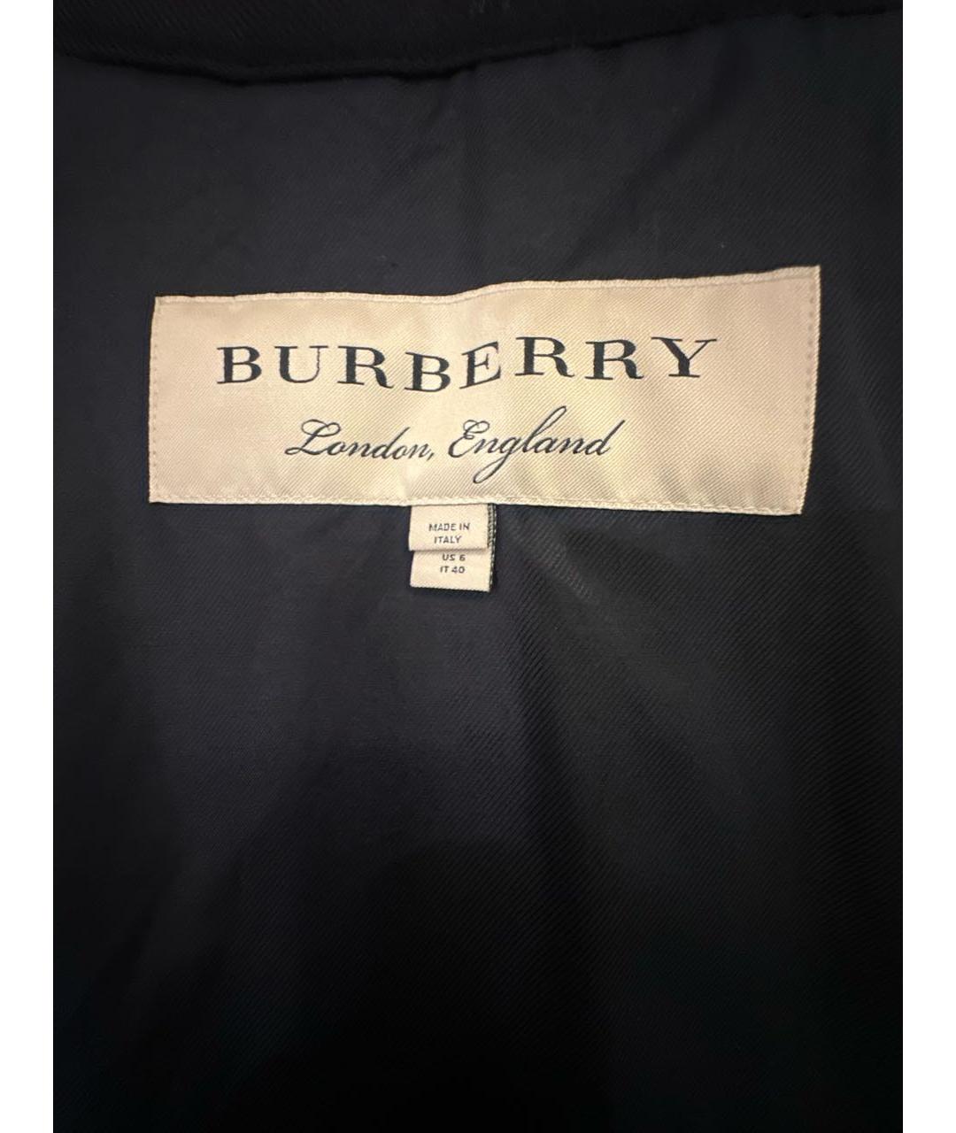BURBERRY Черная шерстяная юбка миди, фото 4