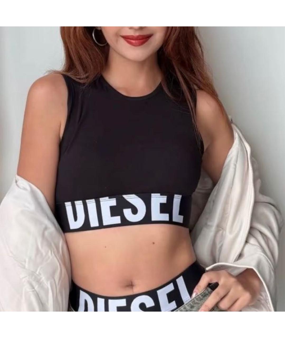 DIESEL Черная хлопковая майка, фото 2