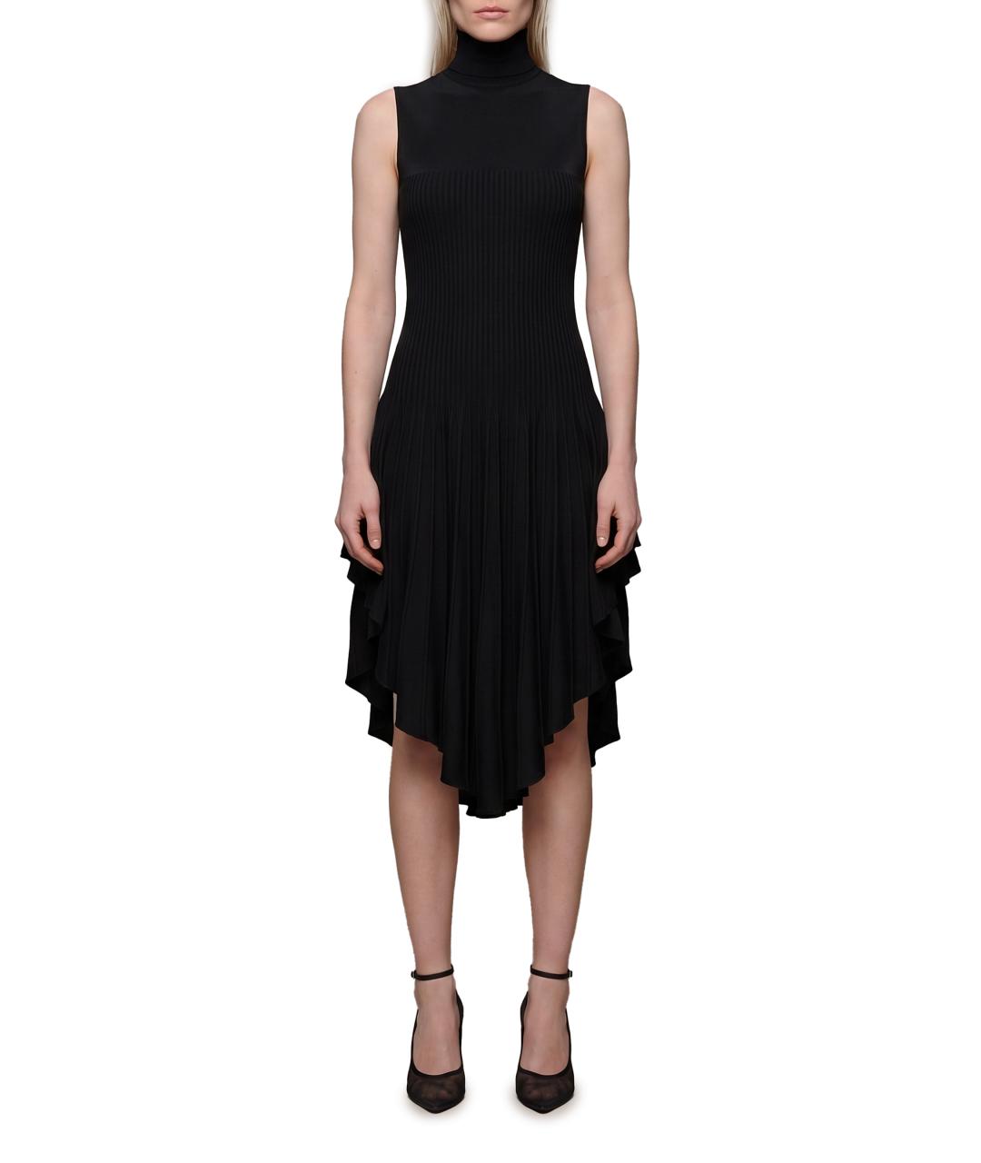 ALAIA Черное шерстяное коктейльное платье, фото 1