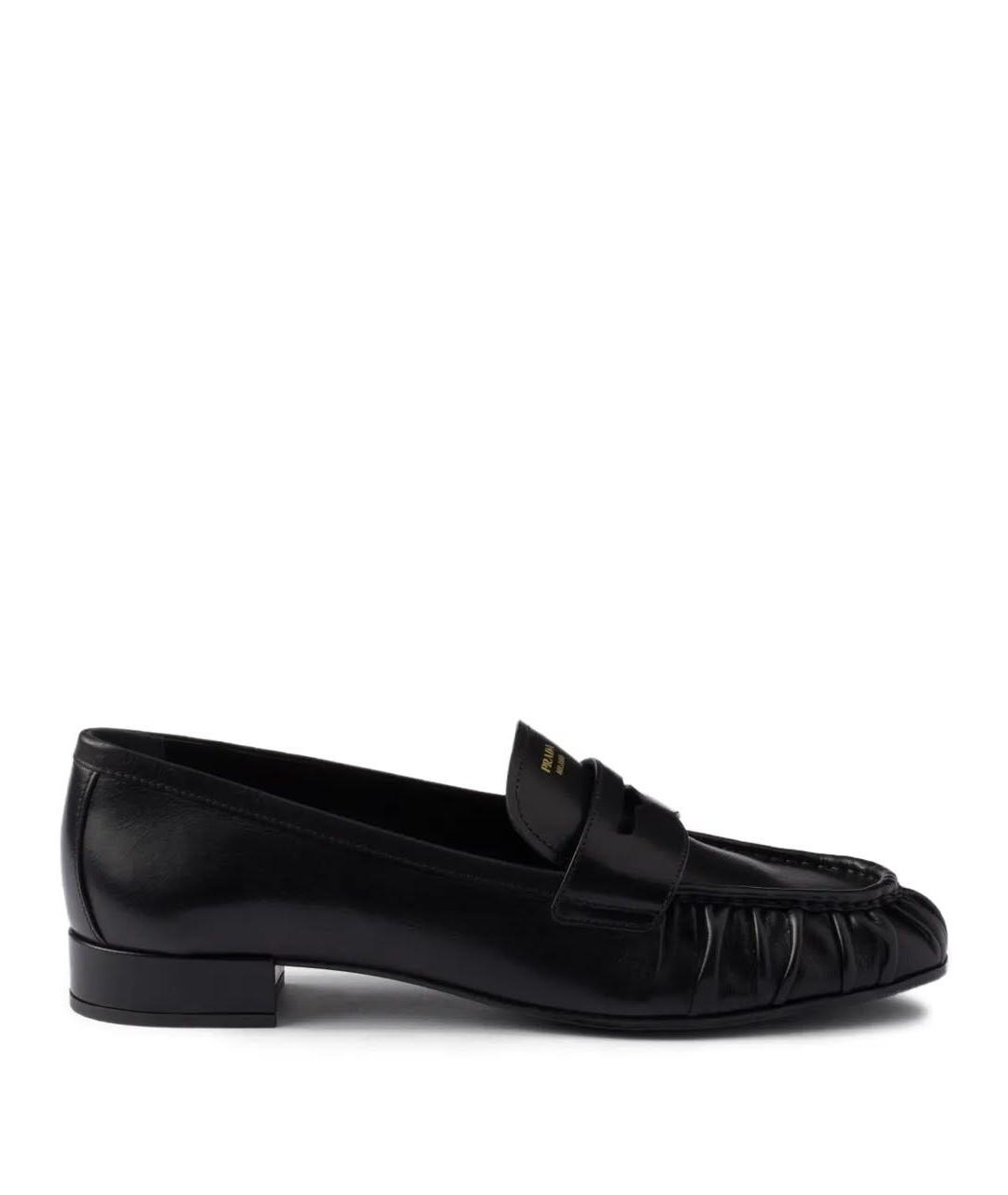 PRADA Черные кожаные лоферы, фото 5