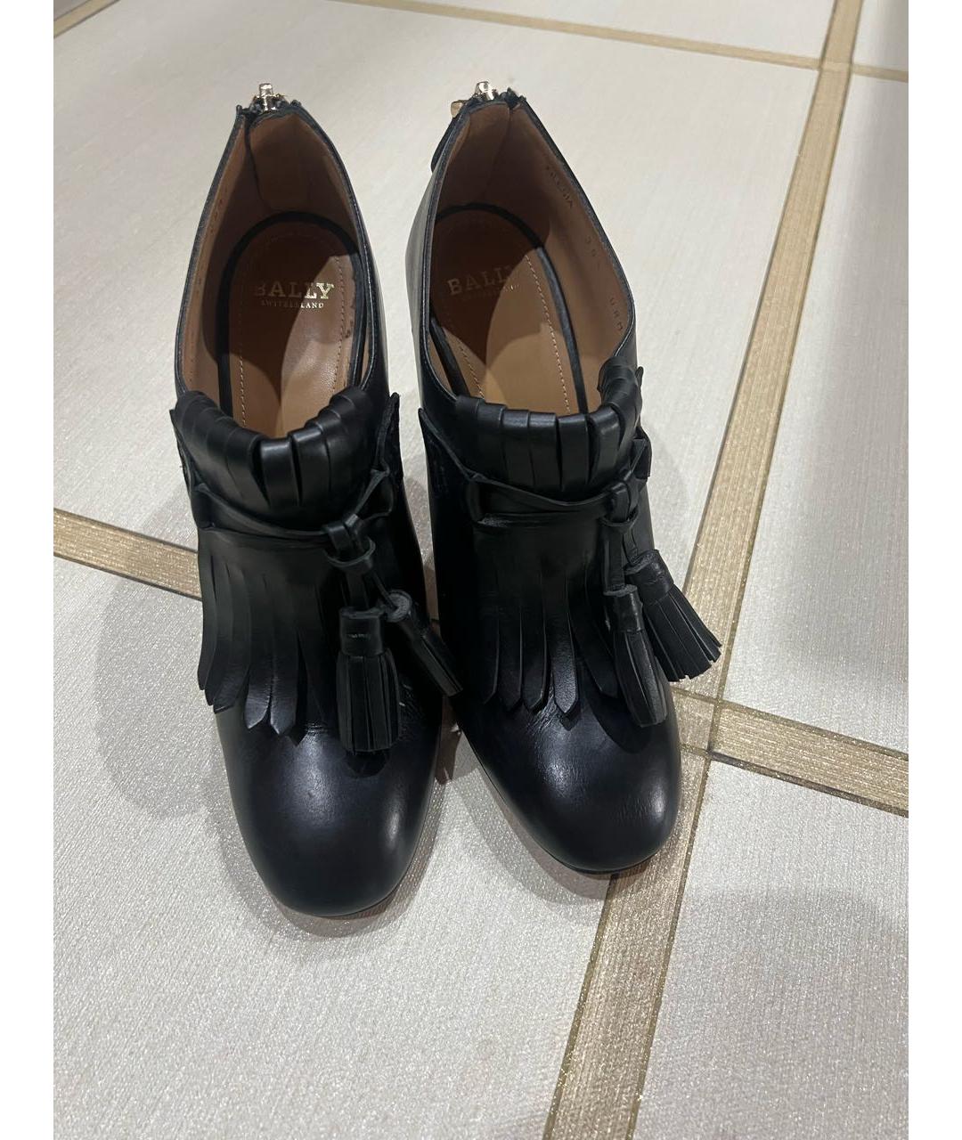 BALLY Черные кожаные ботильоны, фото 2