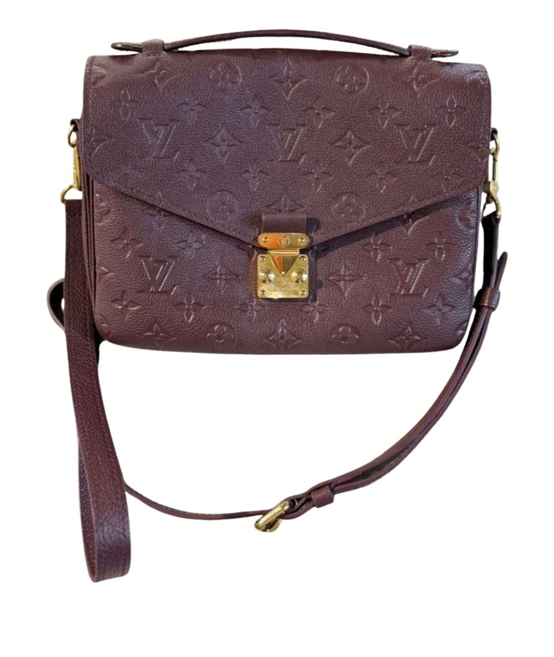 LOUIS VUITTON Бордовая кожаная сумка через плечо, фото 1