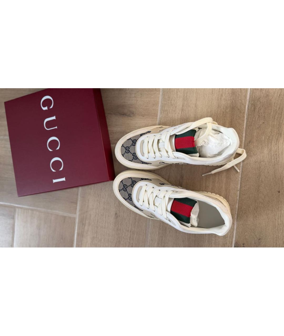 GUCCI Бежевые кроссовки, фото 3