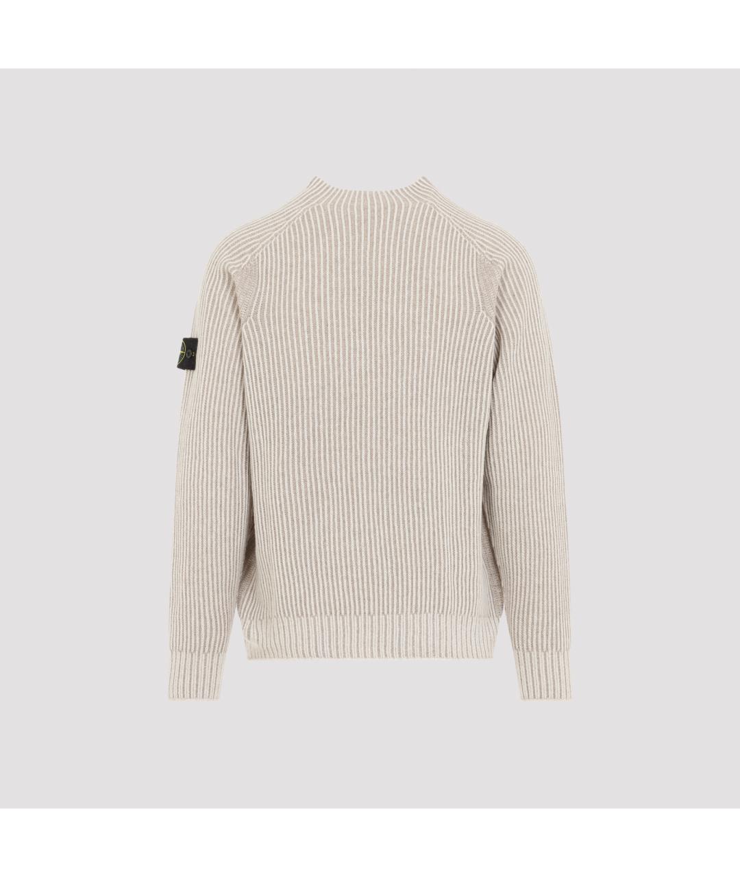 STONE ISLAND Бежевый кашемировый джемпер / свитер, фото 2