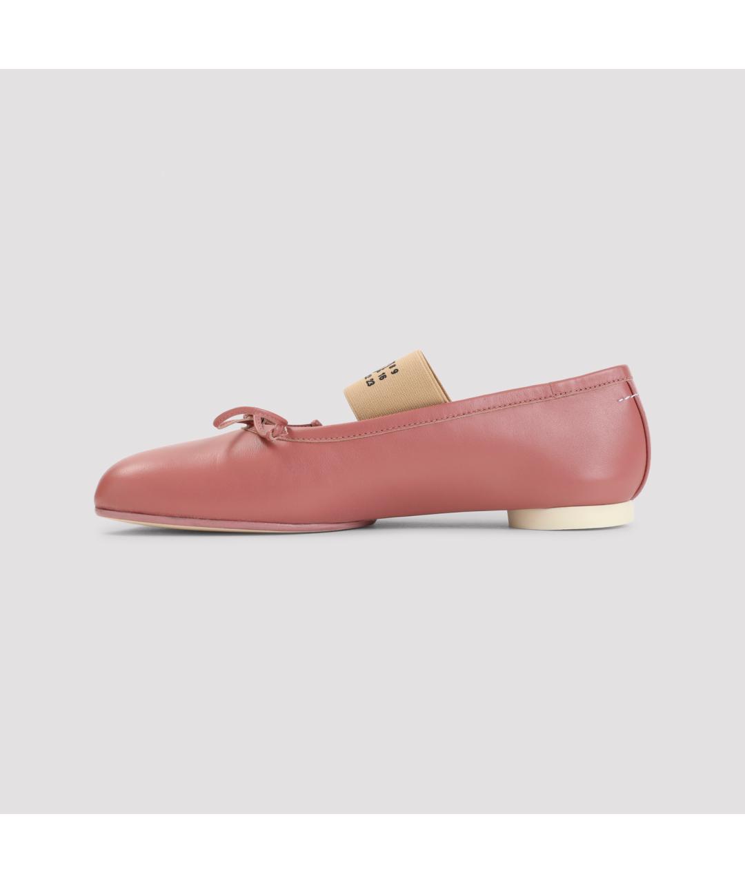 MM6 MAISON MARGIELA Розовые кожаные балетки, фото 5