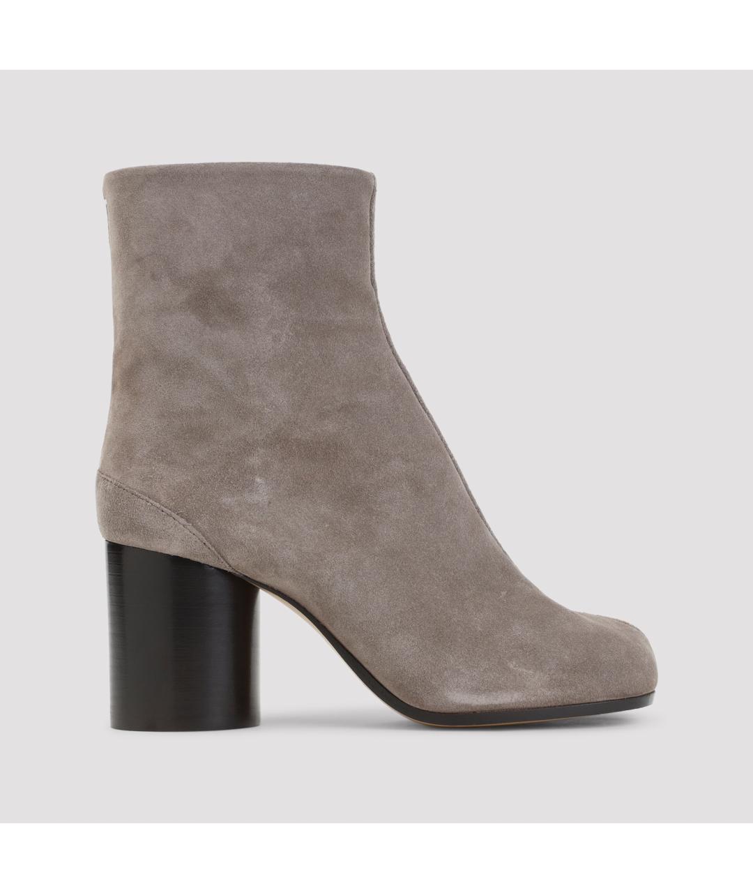 MAISON MARGIELA Бежевые замшевые ботильоны, фото 4