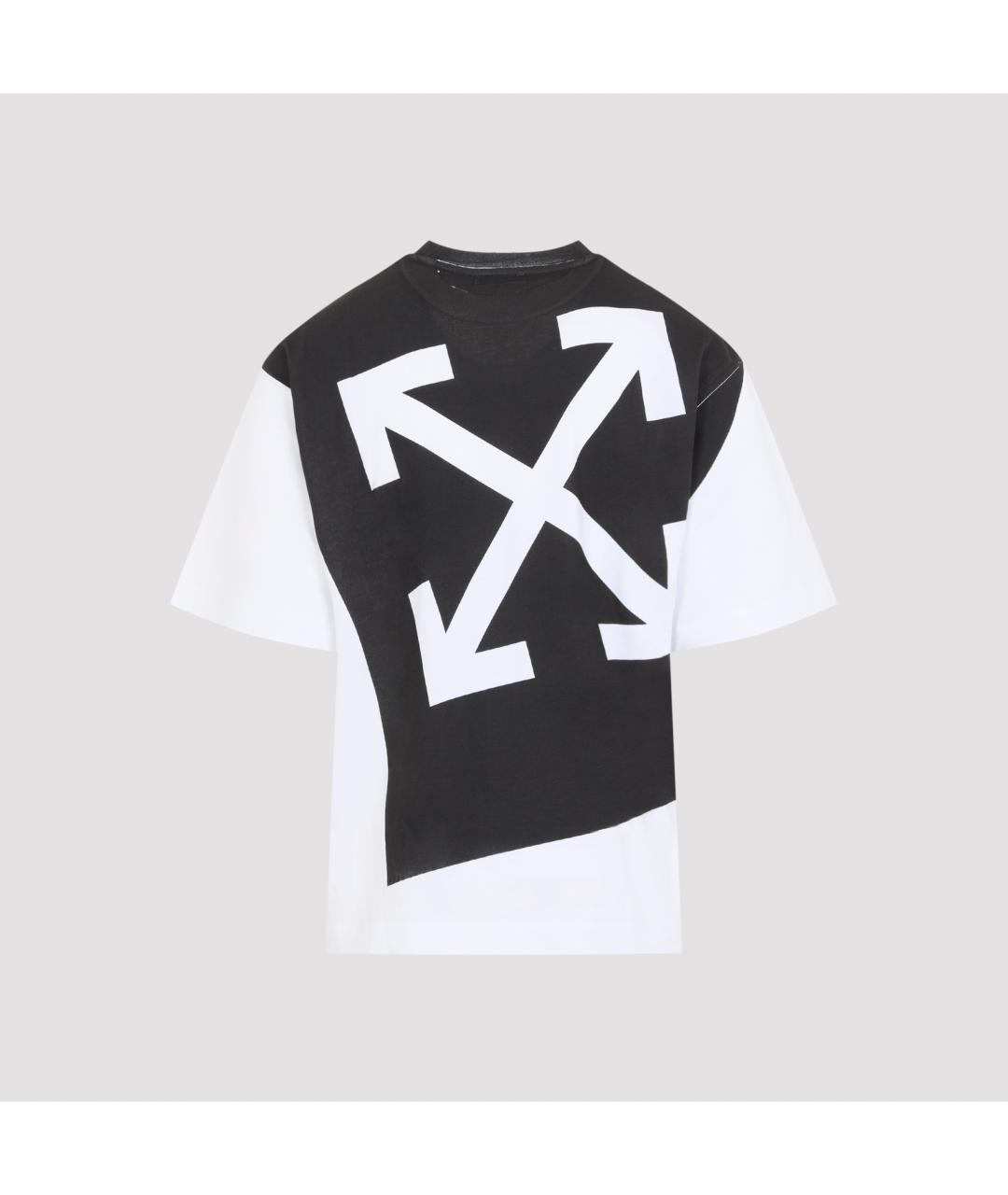 OFF-WHITE Белая хлопковая футболка, фото 2