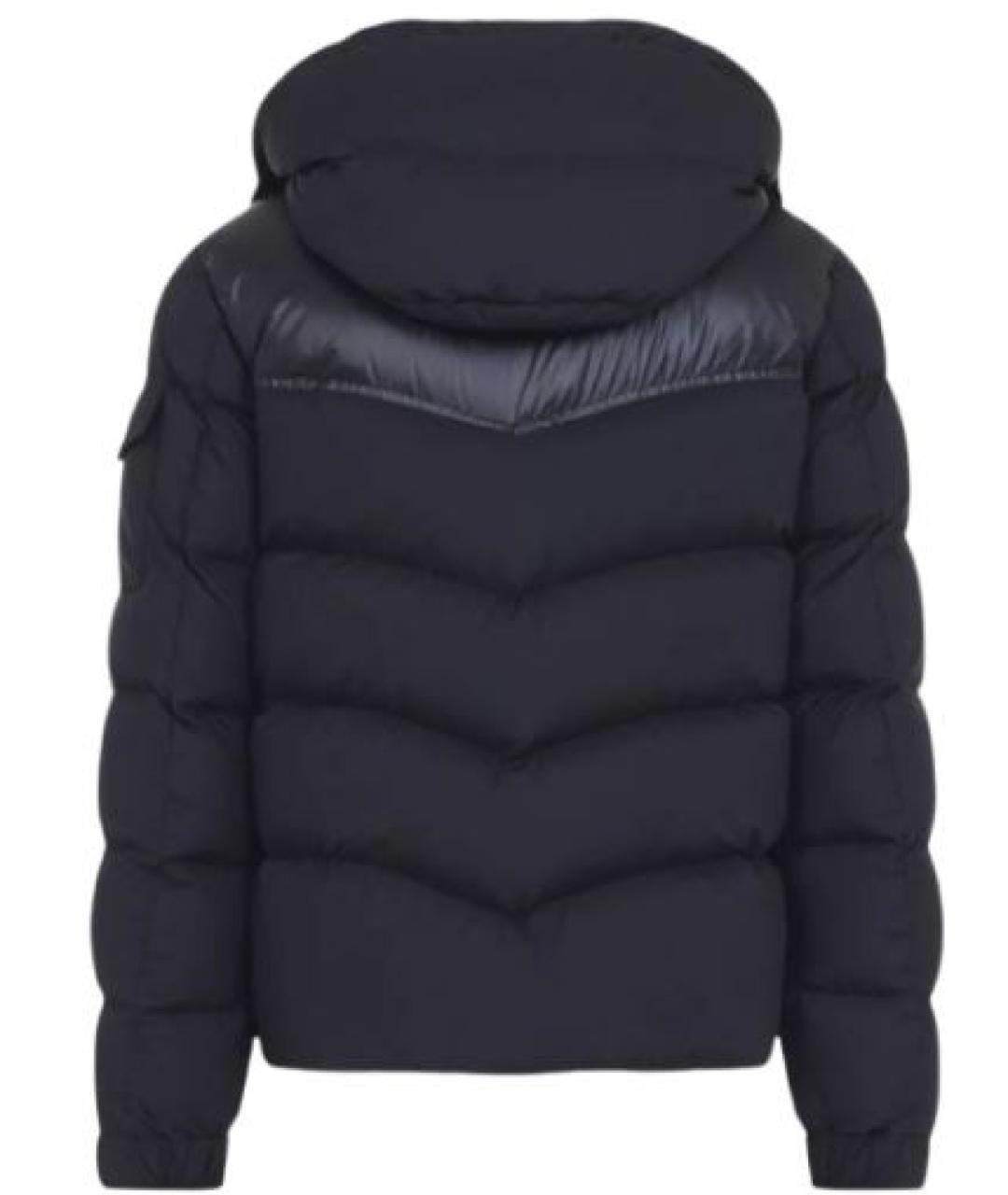 MONCLER Темно-синий полиамидовый пуховик, фото 2