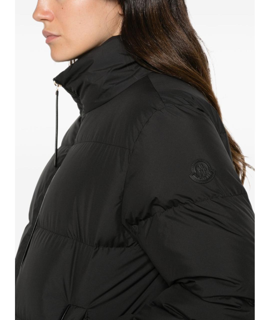 MONCLER Черный полиэстеровый пуховик, фото 3