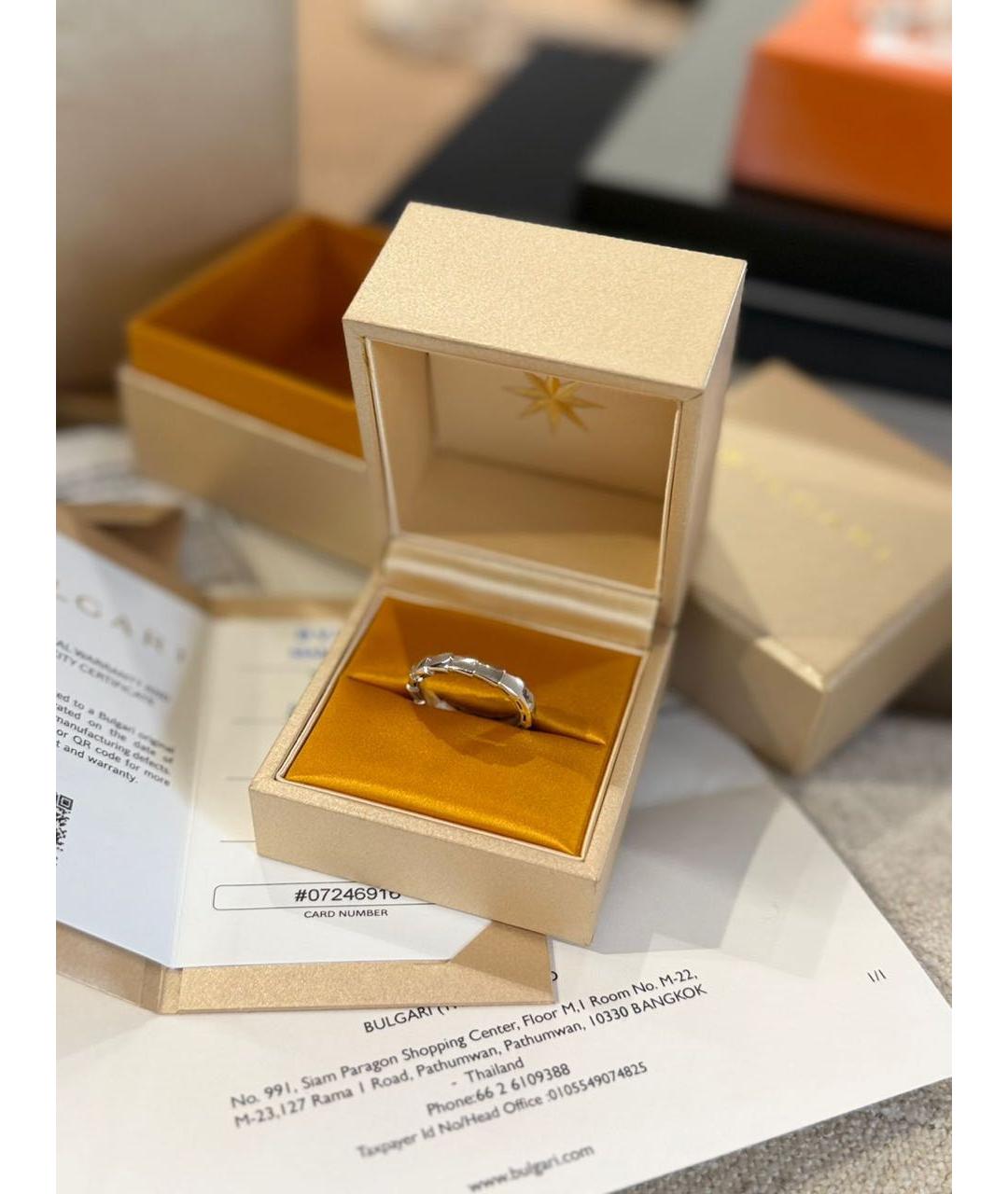 BVLGARI Серебряное кольцо из белого золота, фото 4