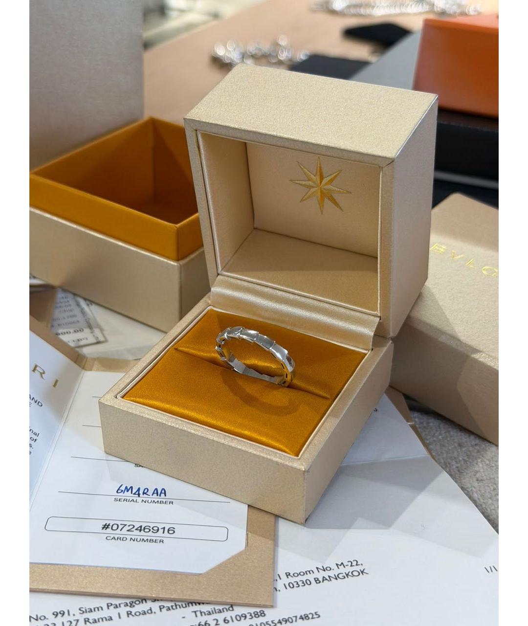 BVLGARI Серебряное кольцо из белого золота, фото 2