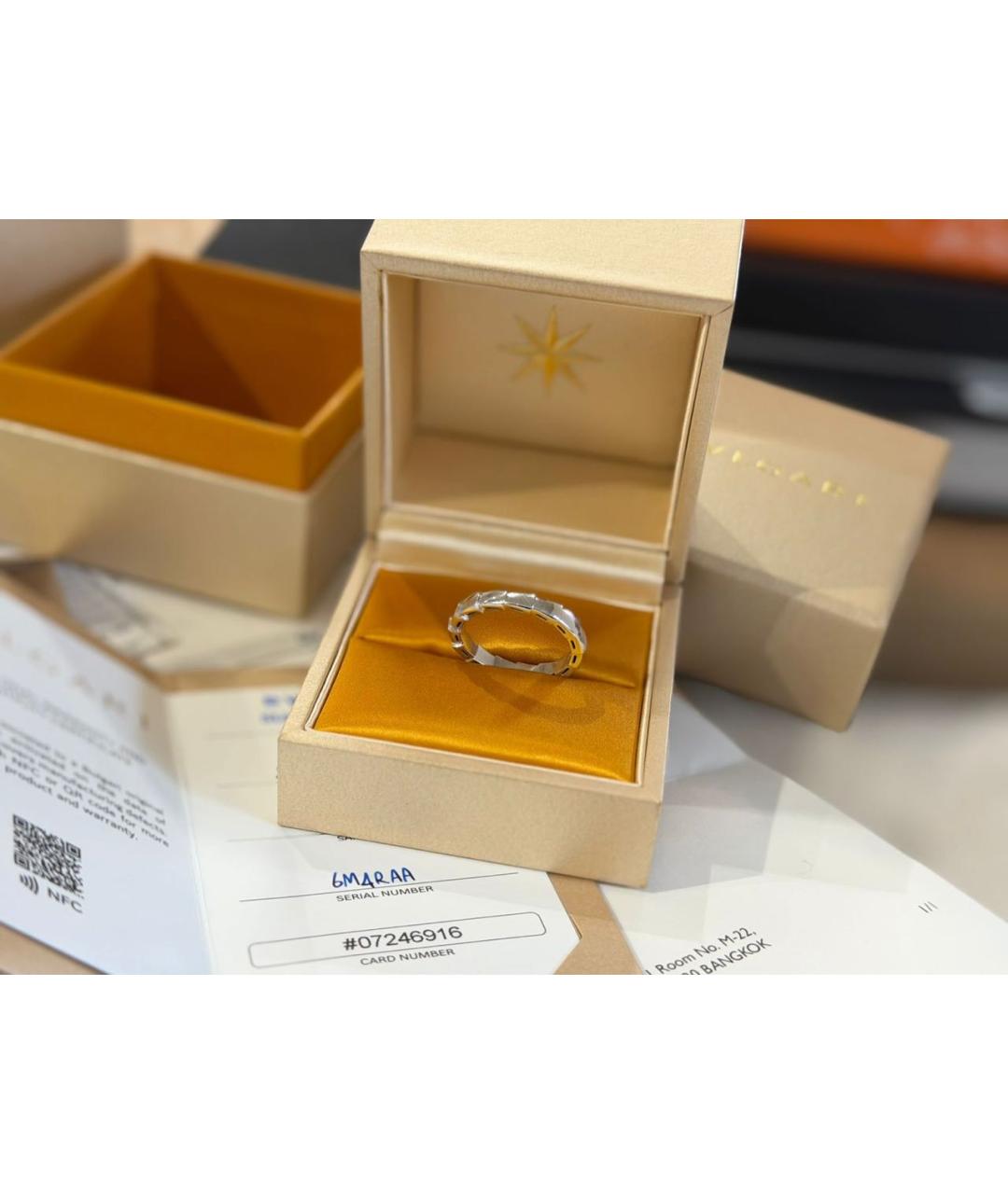 BVLGARI Серебряное кольцо из белого золота, фото 3