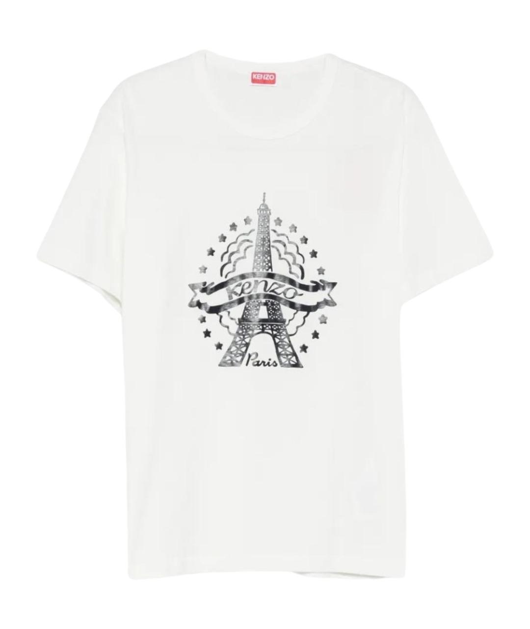 KENZO Белая хлопковая футболка, фото 1