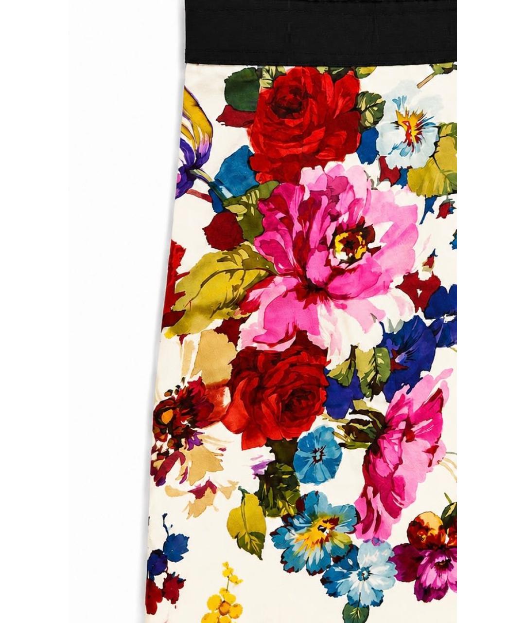 DOLCE&GABBANA Белое хлопковое коктейльное платье, фото 5