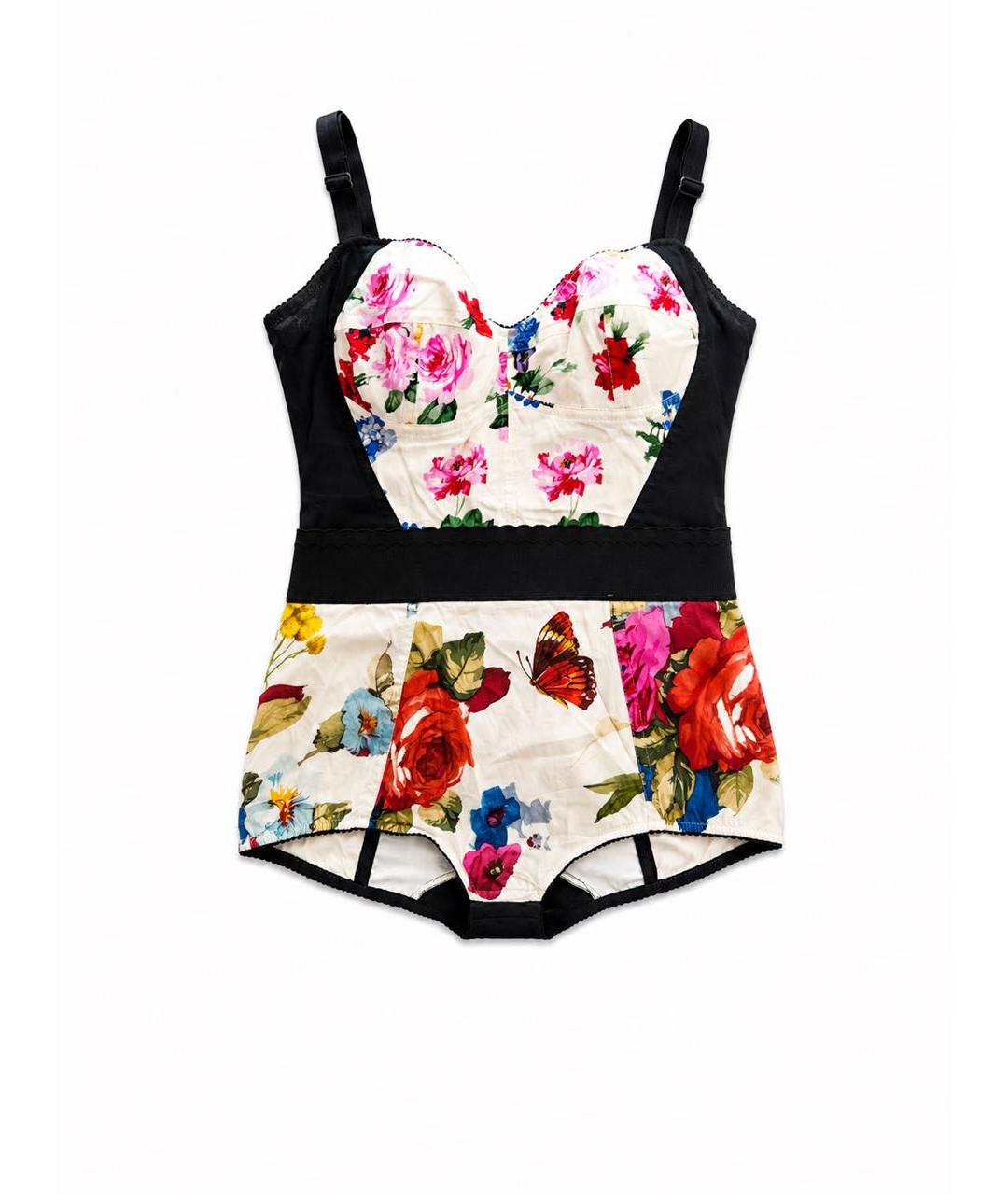 DOLCE&GABBANA Белое хлопковое коктейльное платье, фото 3