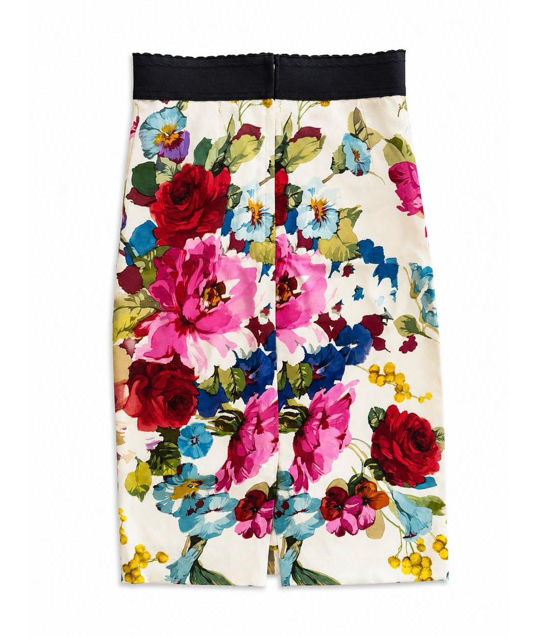 DOLCE&GABBANA Белое хлопковое коктейльное платье, фото 2