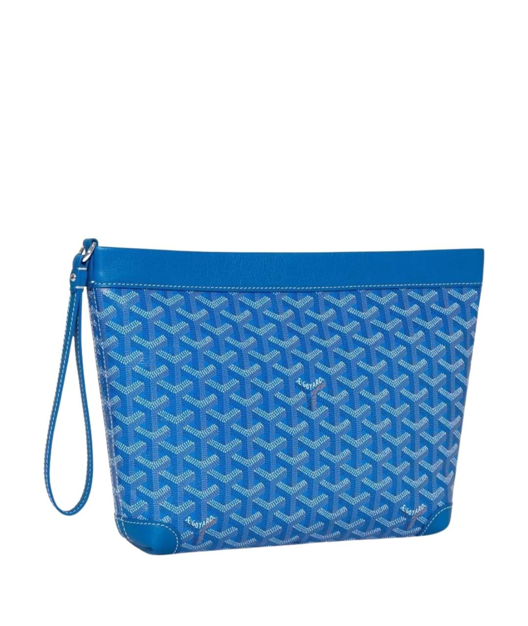 GOYARD Синяя жаккардовая барсетка, фото 1