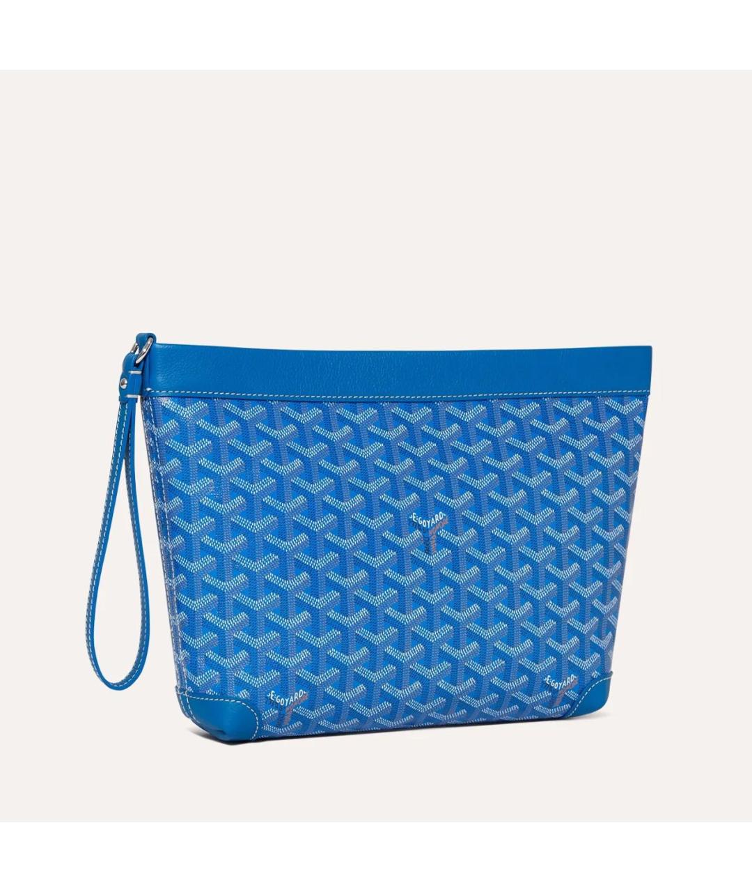 GOYARD Синяя жаккардовая барсетка, фото 4