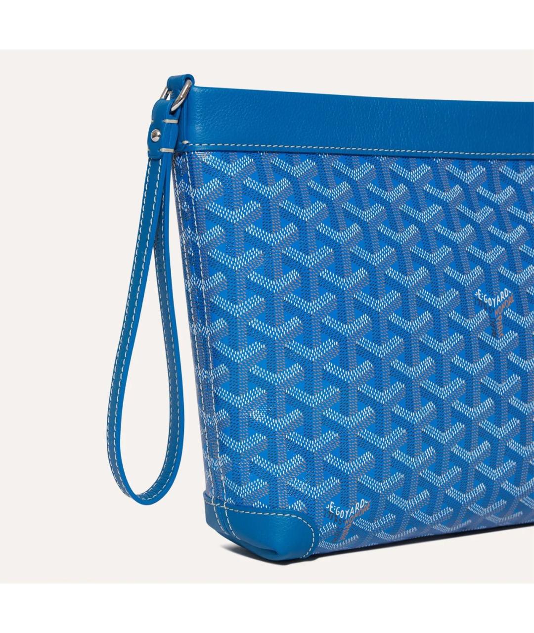 GOYARD Синяя жаккардовая барсетка, фото 2