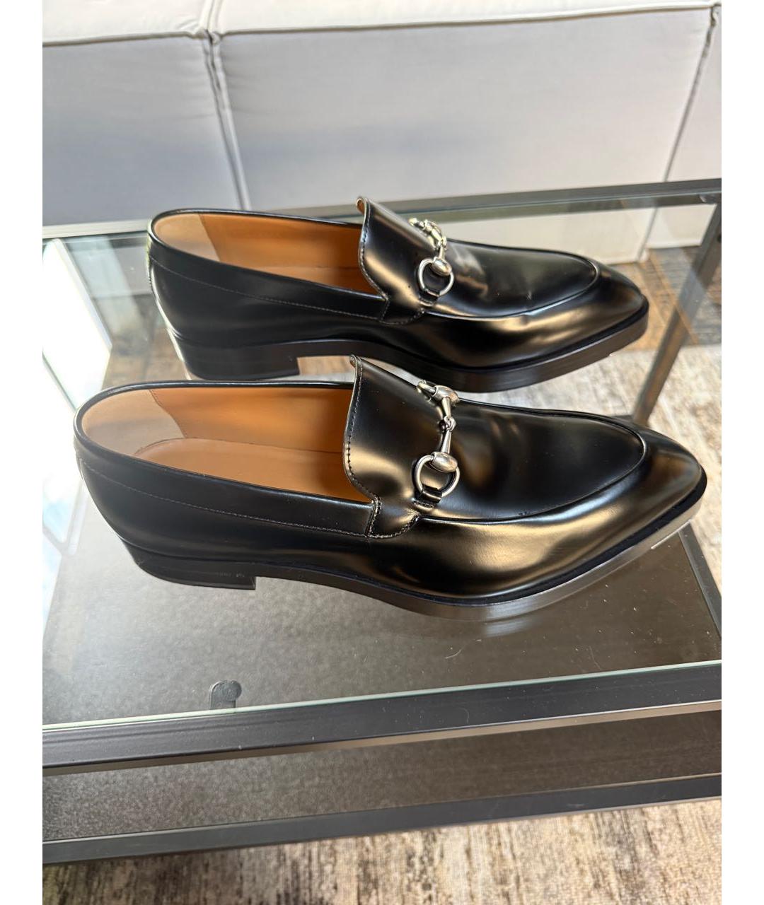 GUCCI Черные кожаные туфли, фото 5