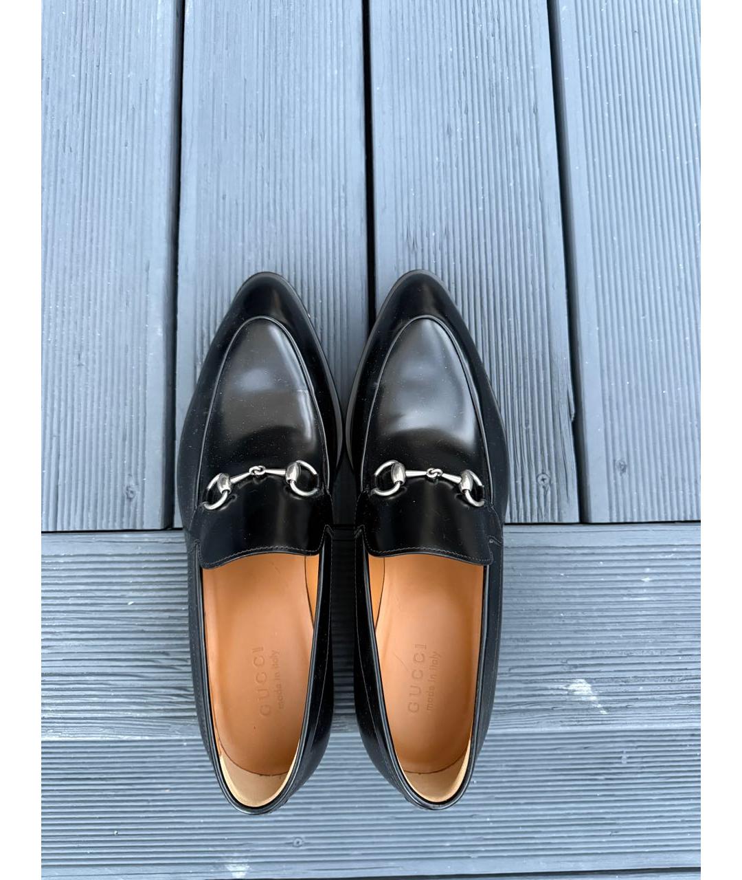 GUCCI Черные кожаные туфли, фото 3