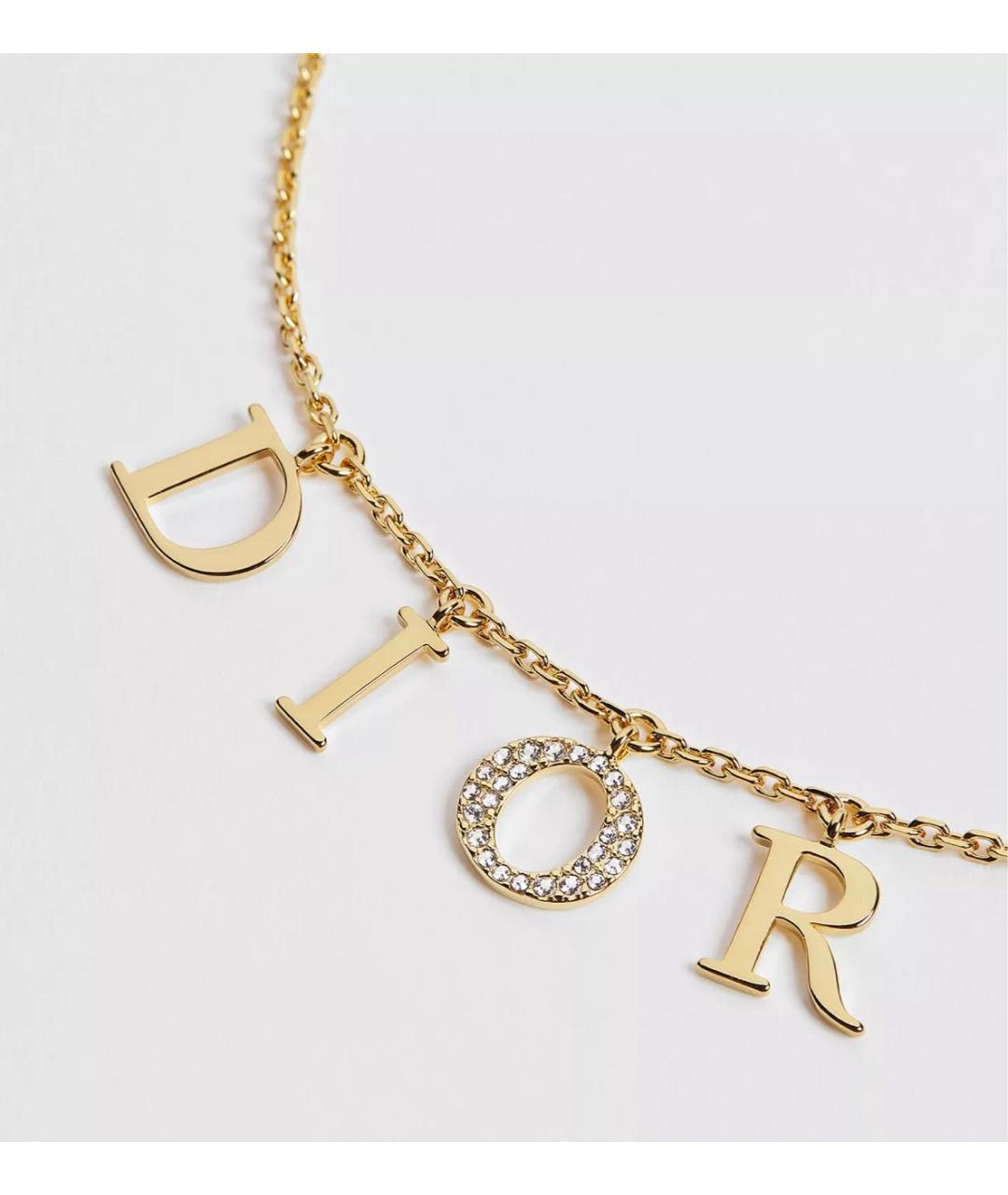 CHRISTIAN DIOR Золотое металлическое колье, фото 4