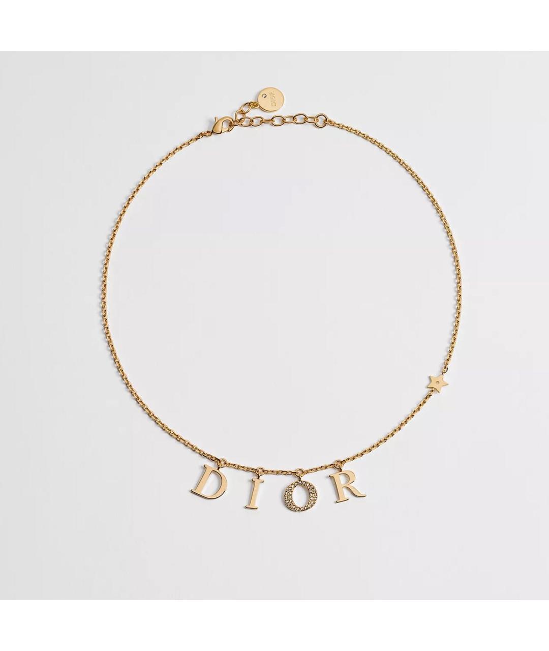 CHRISTIAN DIOR Золотое металлическое колье, фото 5