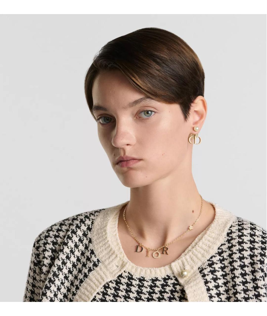 CHRISTIAN DIOR Золотое металлическое колье, фото 2