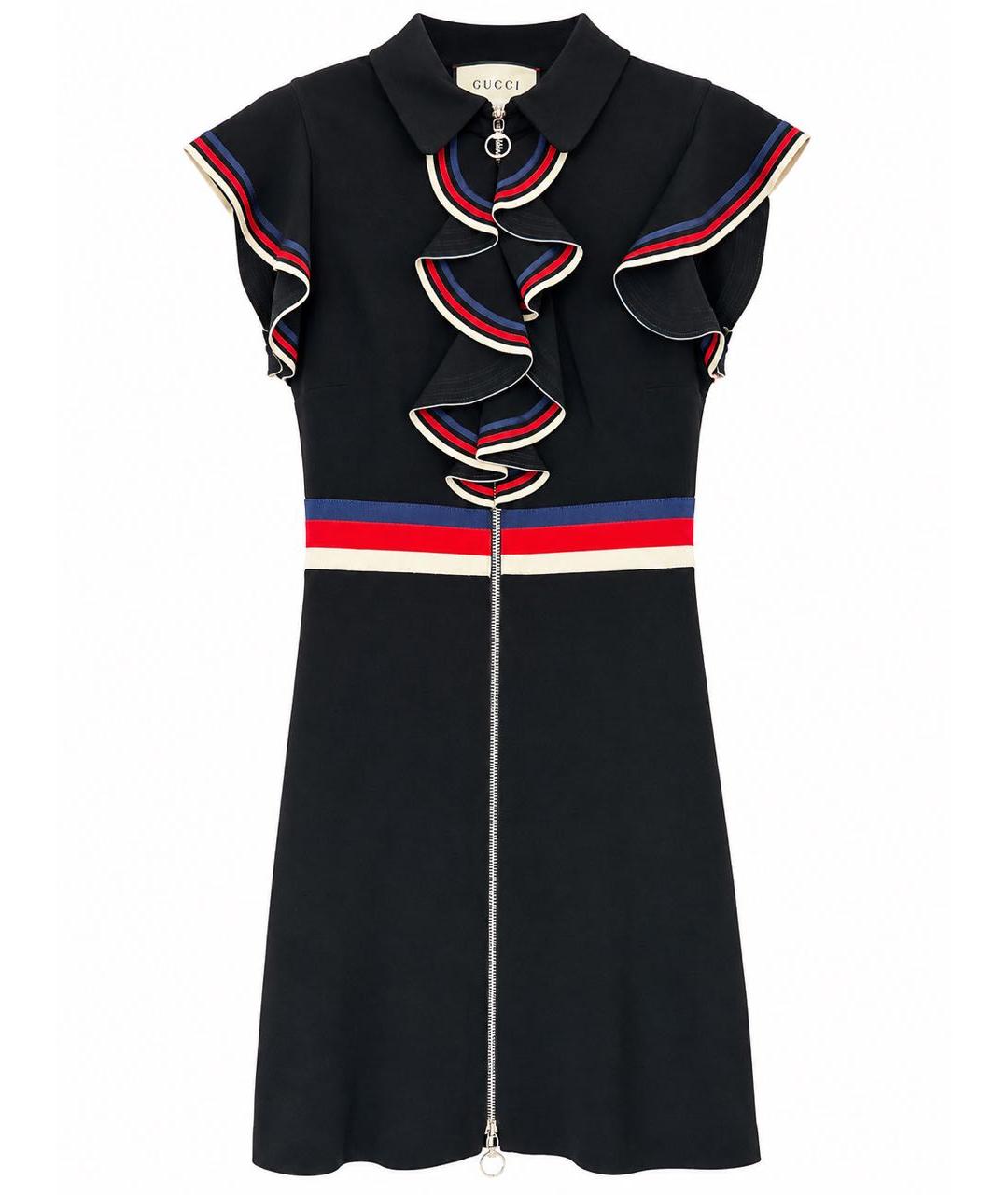 GUCCI Черное вискозное повседневное платье, фото 1