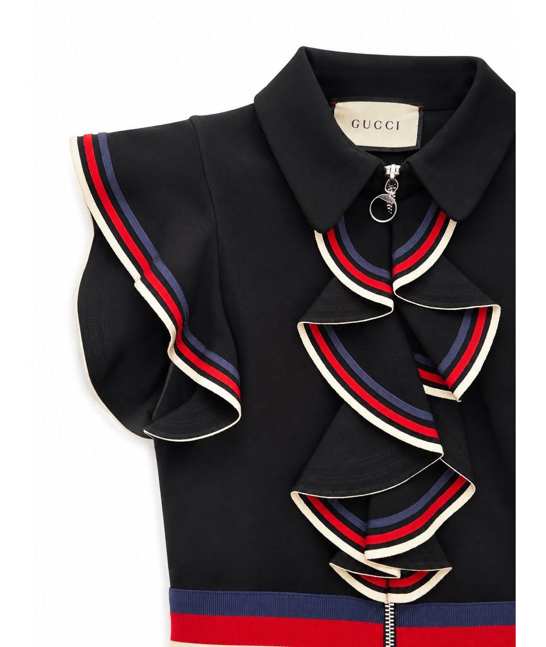 GUCCI Черное вискозное повседневное платье, фото 4