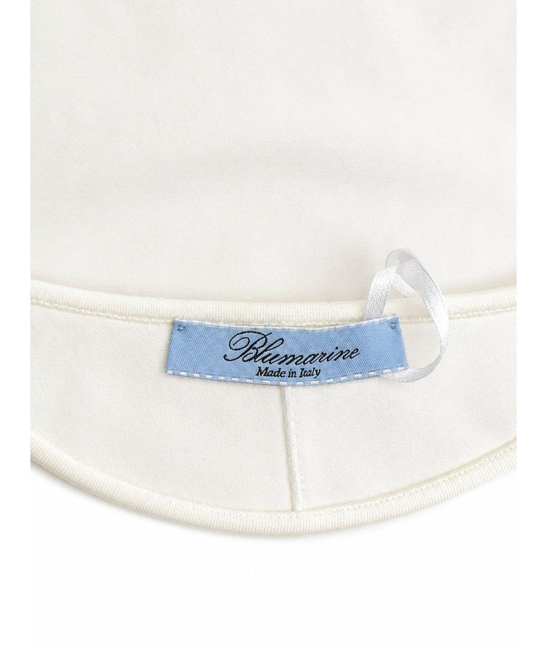BLUMARINE Белое вискозное коктейльное платье, фото 3
