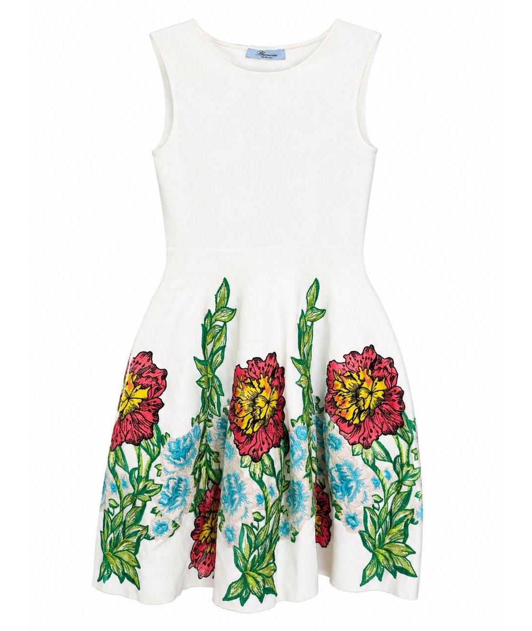 BLUMARINE Белое вискозное коктейльное платье, фото 1