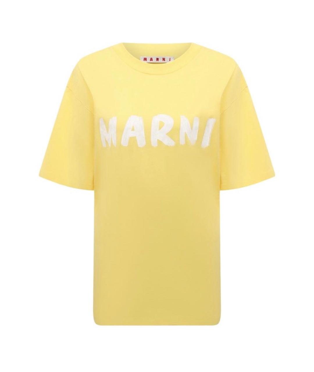 MARNI Желтая футболка, фото 1