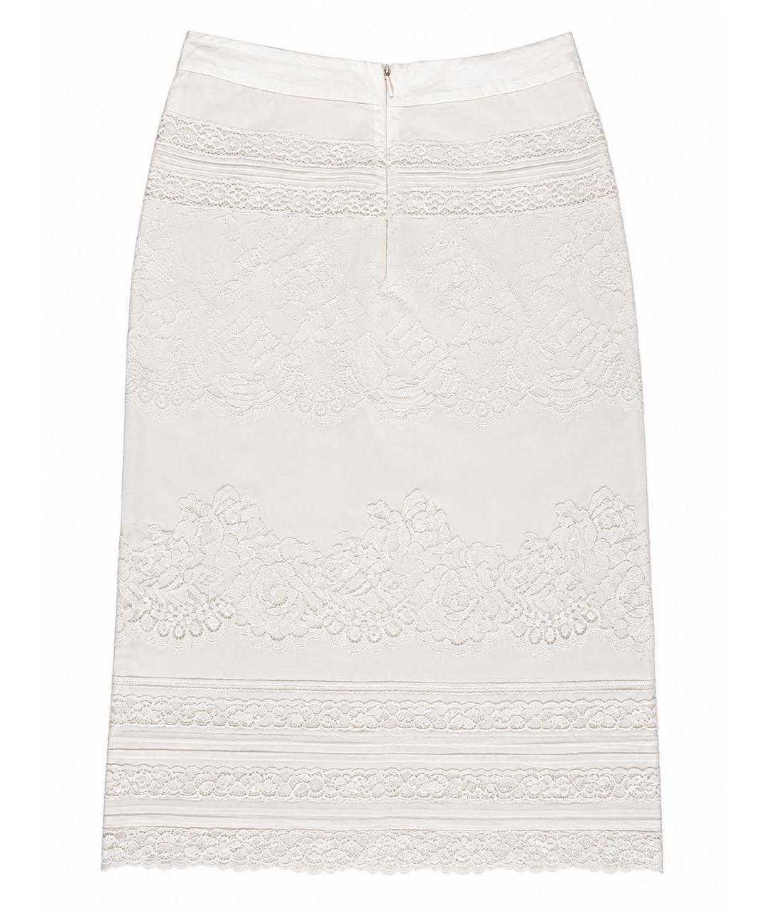 ERMANNO SCERVINO Белая хлопковая юбка мини, фото 2