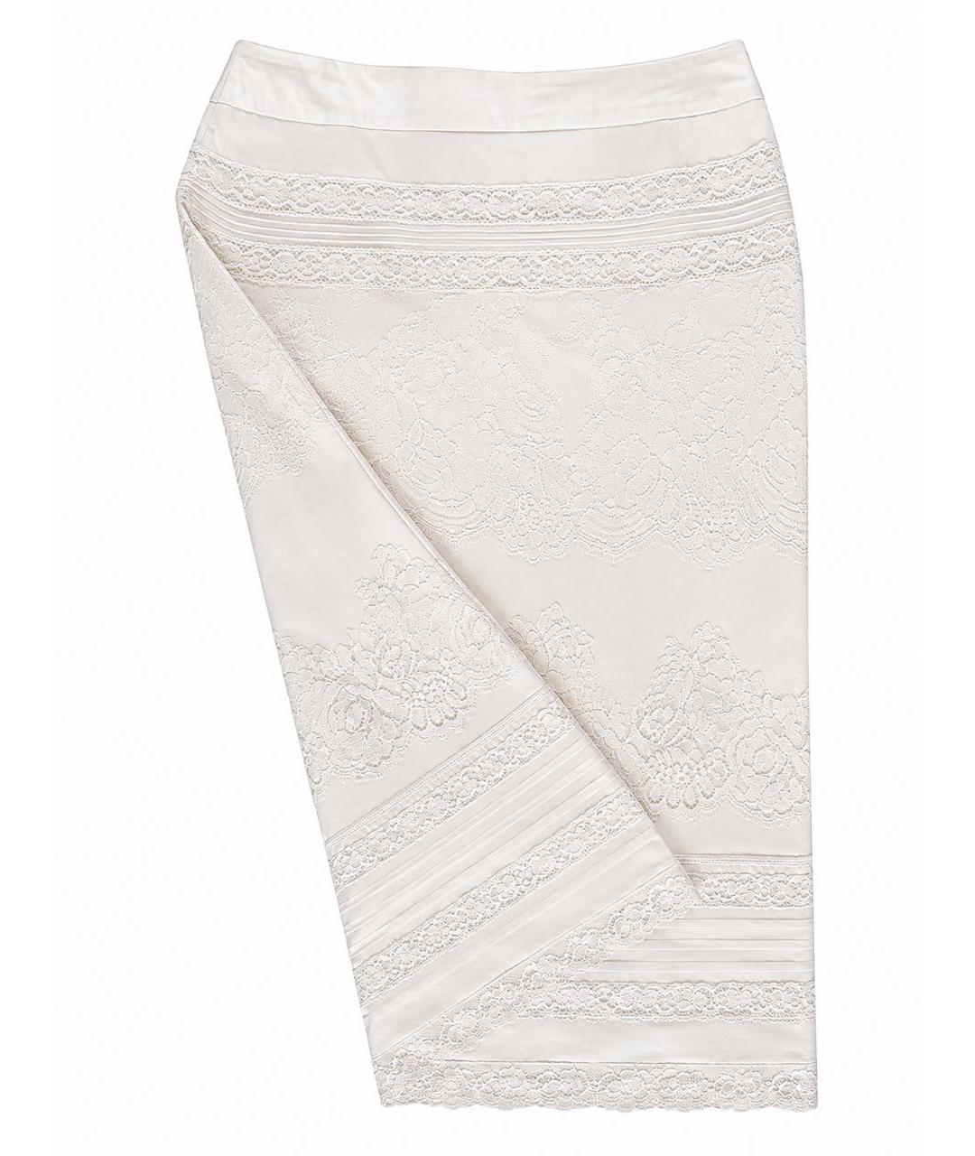 ERMANNO SCERVINO Белая хлопковая юбка мини, фото 4