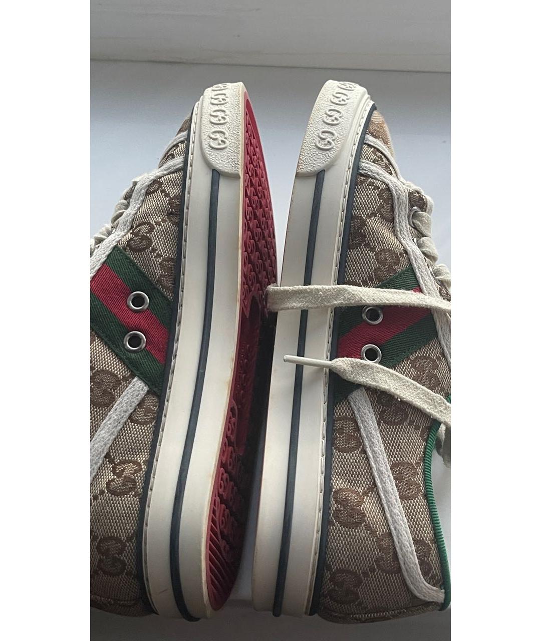 GUCCI Коричневые кеды, фото 6
