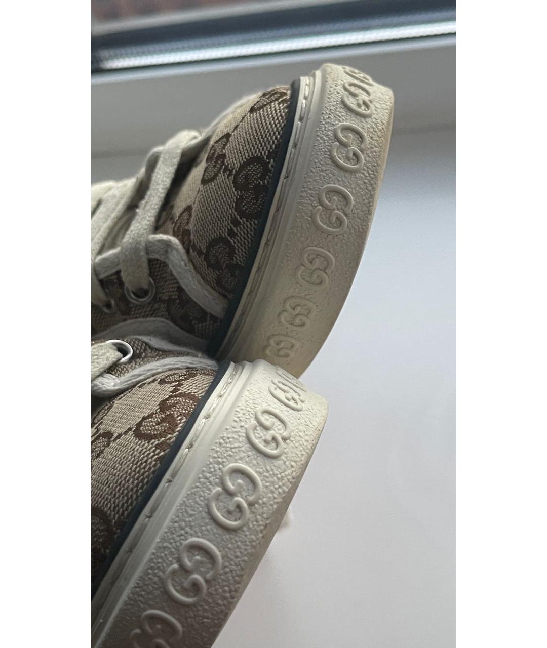 GUCCI Коричневые кеды, фото 5