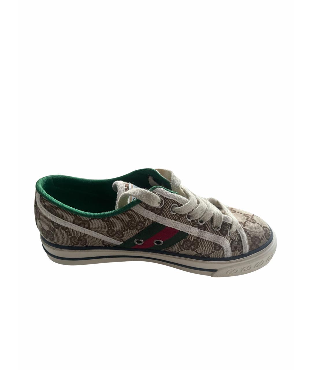 GUCCI Коричневые кеды, фото 1