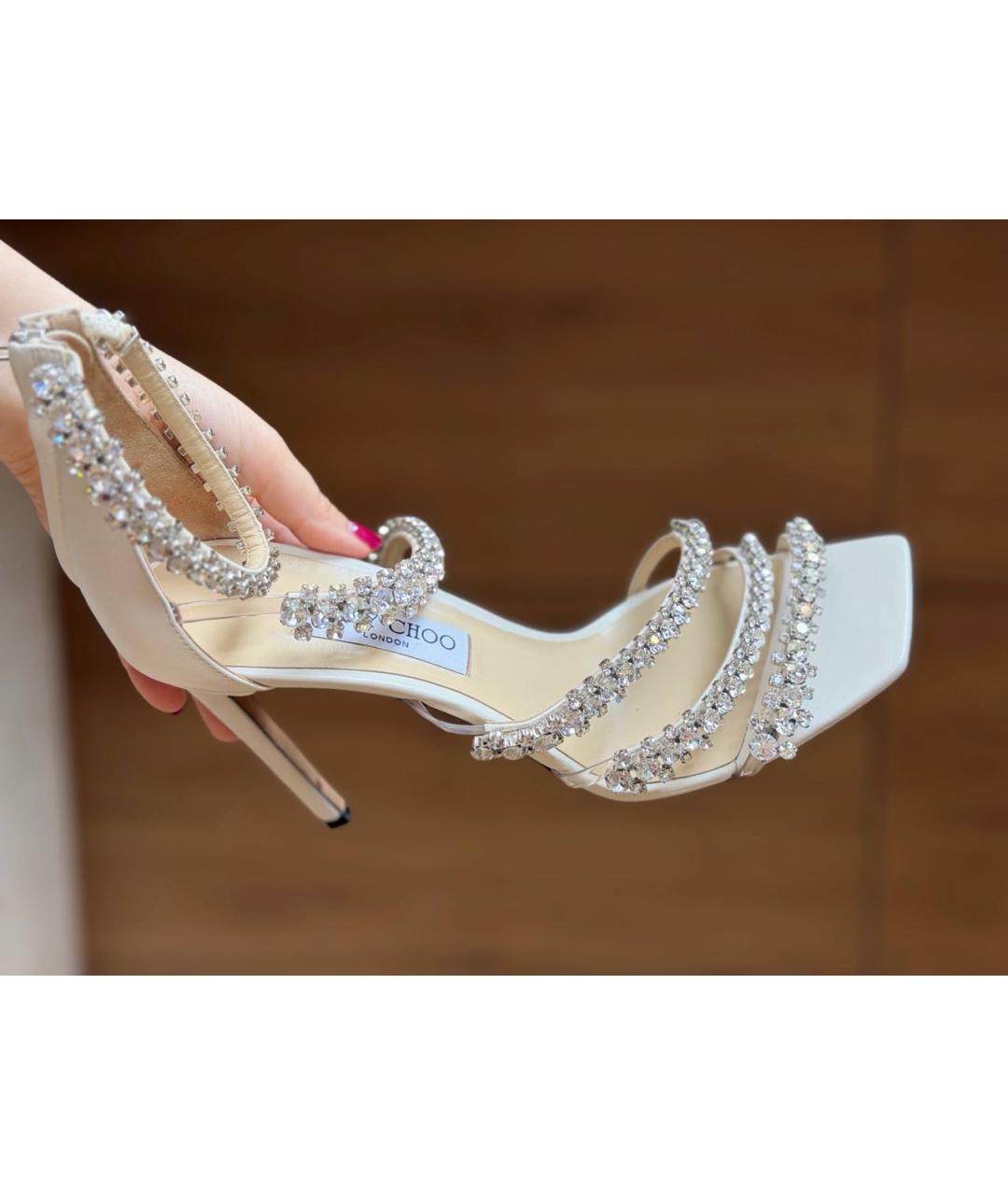 JIMMY CHOO Бежевые босоножки, фото 2