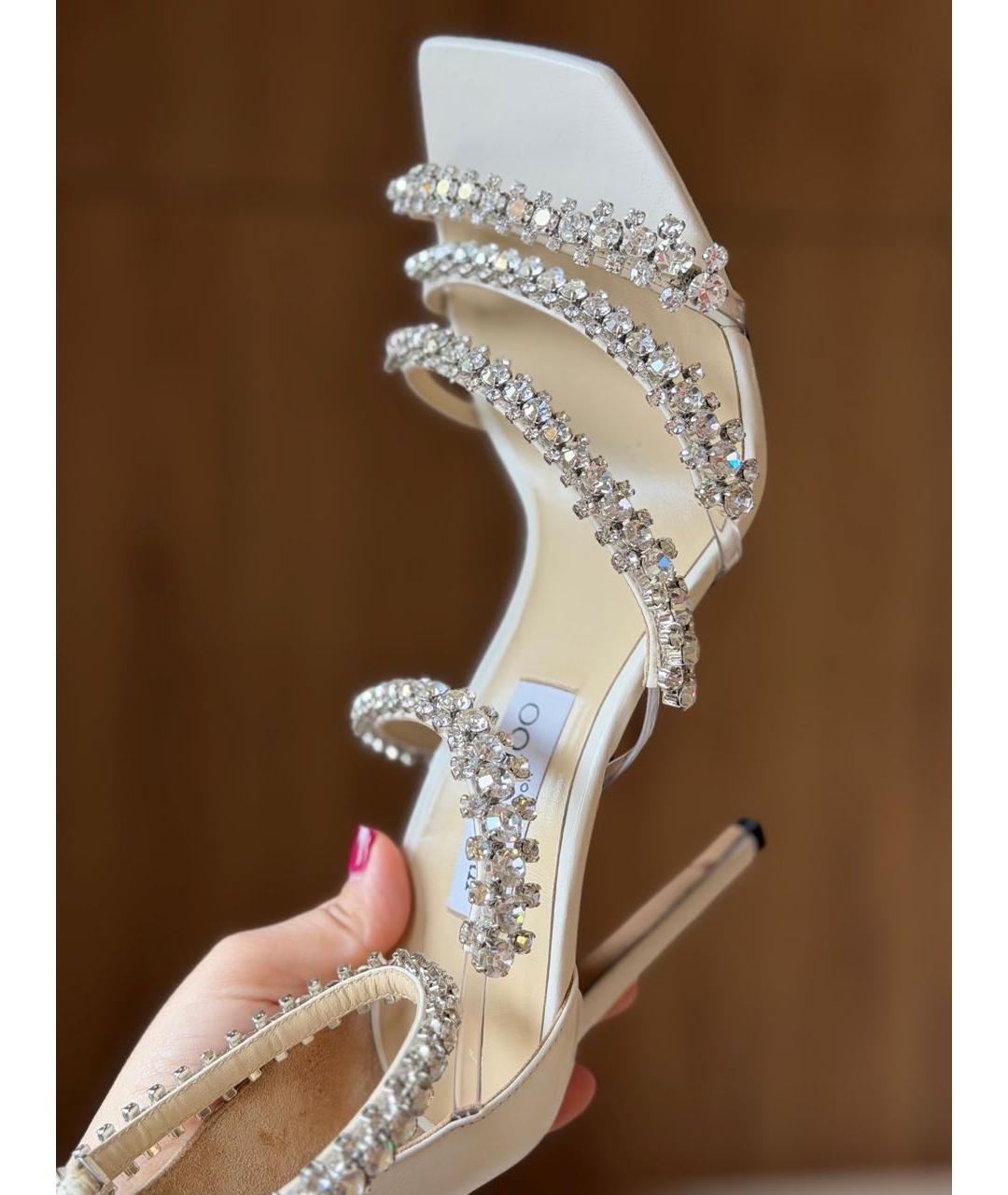 JIMMY CHOO Бежевые босоножки, фото 3