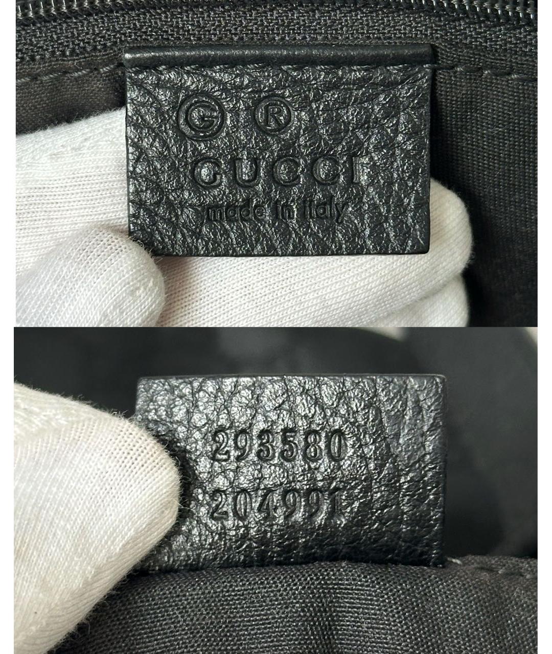 GUCCI Черная нейлоновая сумка тоут, фото 8