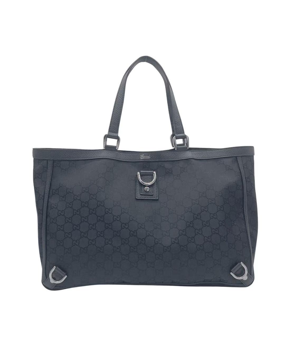 GUCCI Черная нейлоновая сумка тоут, фото 9