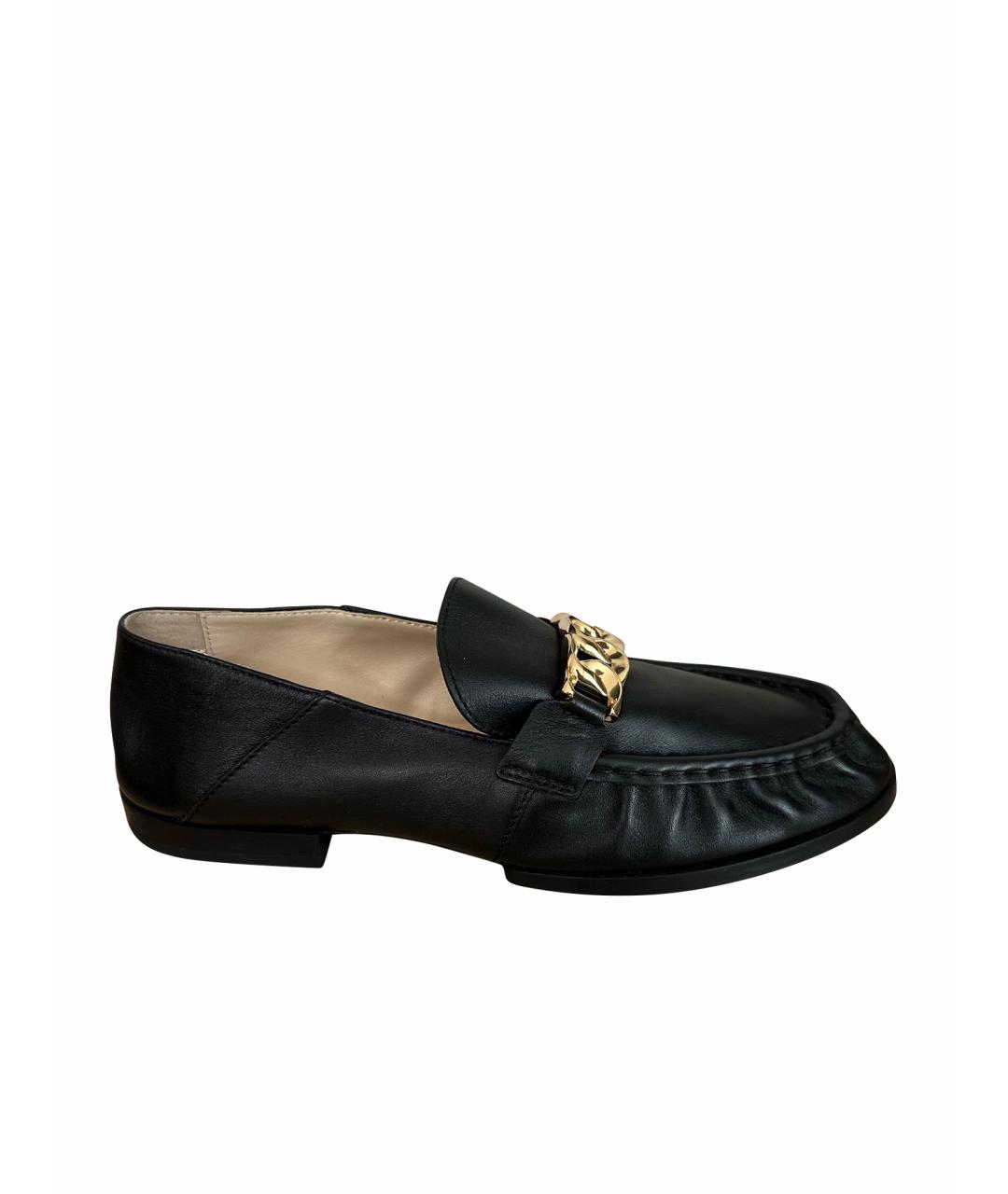 TOD'S Черные кожаные лоферы, фото 1