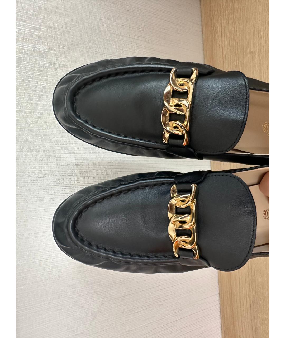TOD'S Черные кожаные лоферы, фото 6