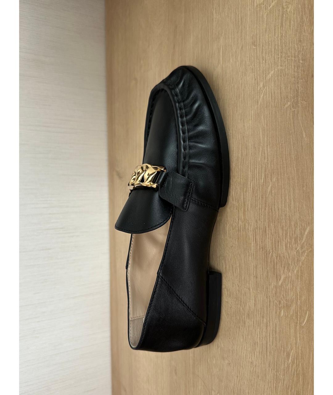 TOD'S Черные кожаные лоферы, фото 9
