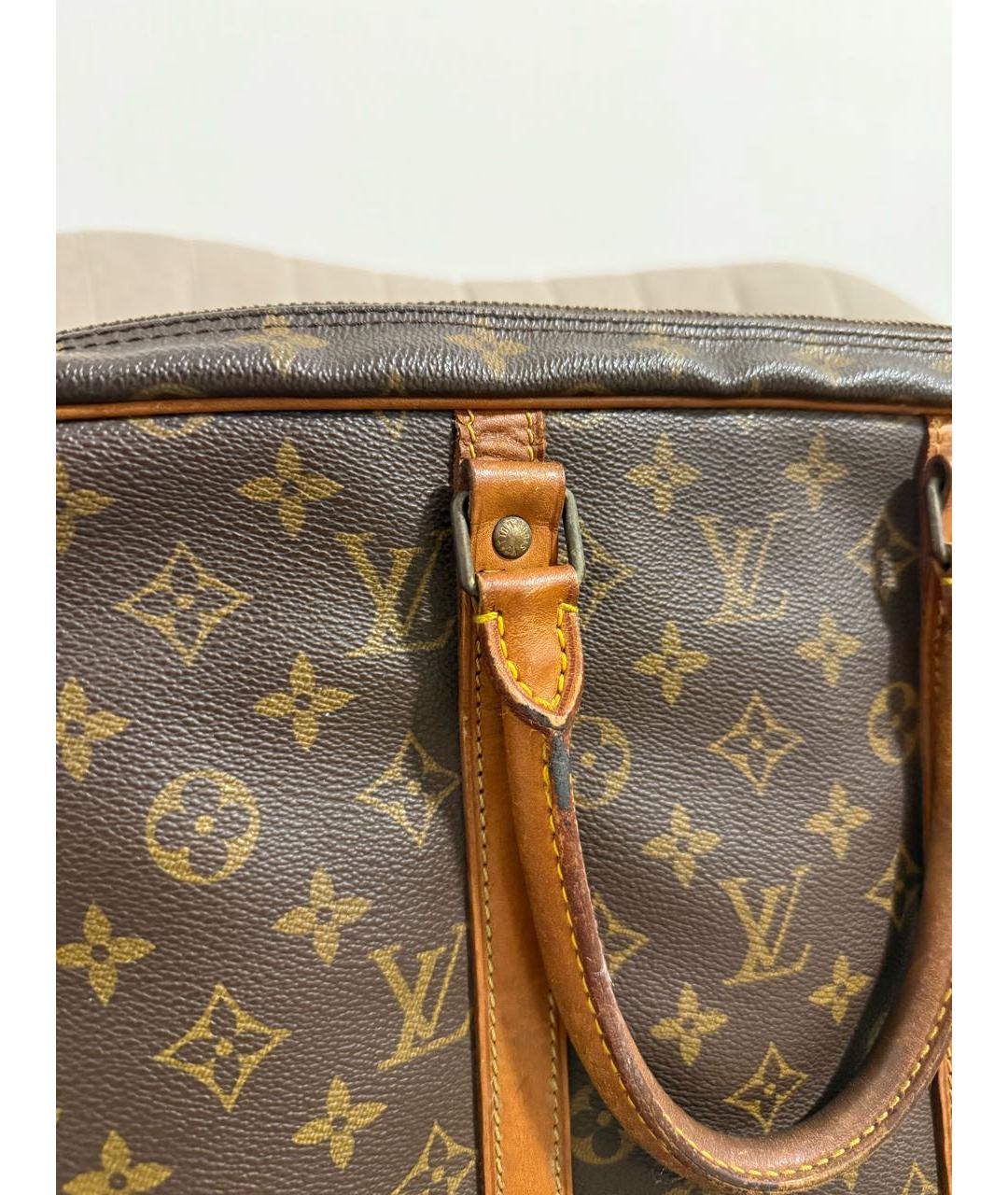 LOUIS VUITTON Коричневая сумка с короткими ручками из канвы, фото 4