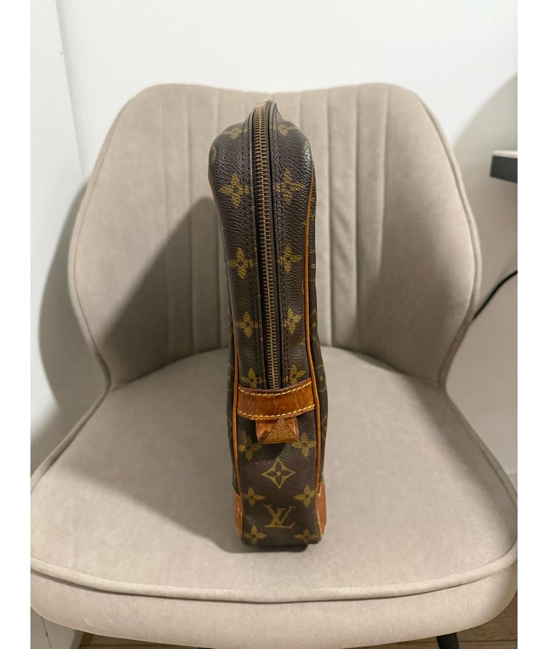 LOUIS VUITTON Коричневая сумка с короткими ручками из канвы, фото 5